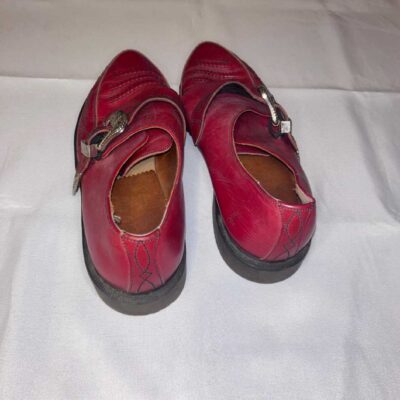 La Rocka Red Johnsons Doc Martin Size 10 Red Leather Buckle Shoe