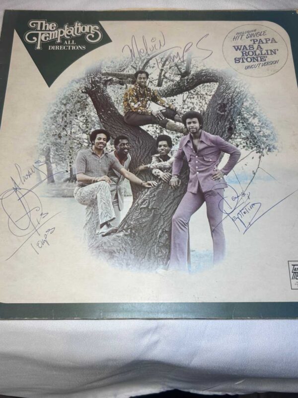 The Temptations All Directions 1972 Signed LP Vinyl Rare Genuine