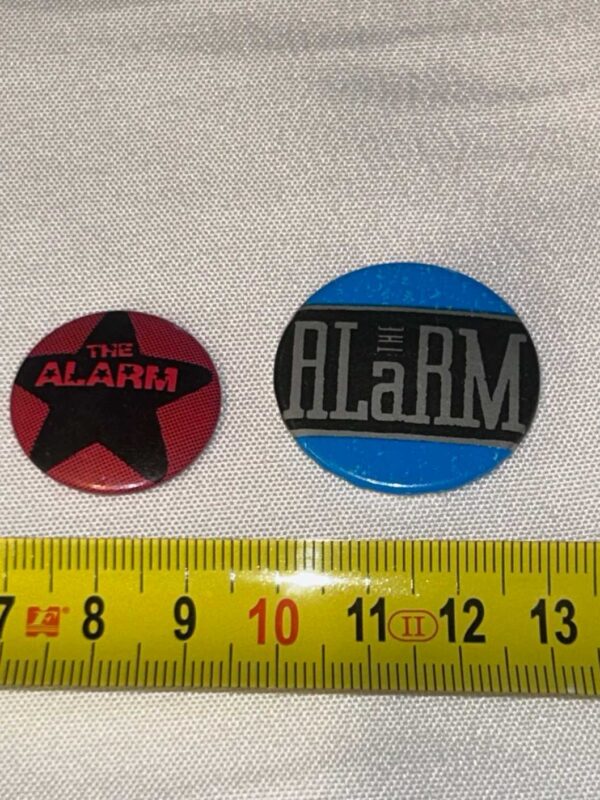 The Alarm 2 badges 2.5cm and 3cm Genuine Vintage