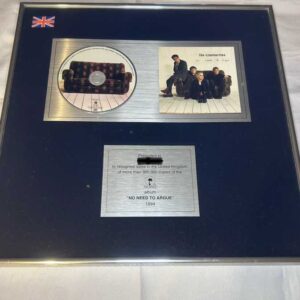 The Cranberries No Need To Argue Platinum Disc Rare Genuine