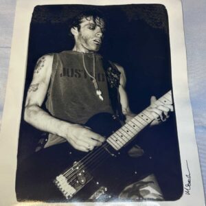 Richie Manic Street Preachers Photo Large Archival Paper Signed by Martyn Goodacre Photographer. Genuine.