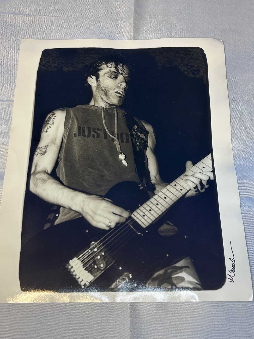 Richie Manic Street Preachers Photo Large Archival Paper Signed by Martyn Goodacre Photographer. Genuine.