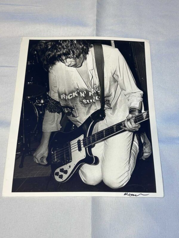 Manic Street Preachers Photo Bass Archival Paper Signed by Martyn Goodacre Photographer. Genuine.