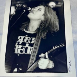 Photo of Lush Singer Miki Berenyi 2 on Archival Paper Signed by Martyn Goodacre Photographer. Genuine.