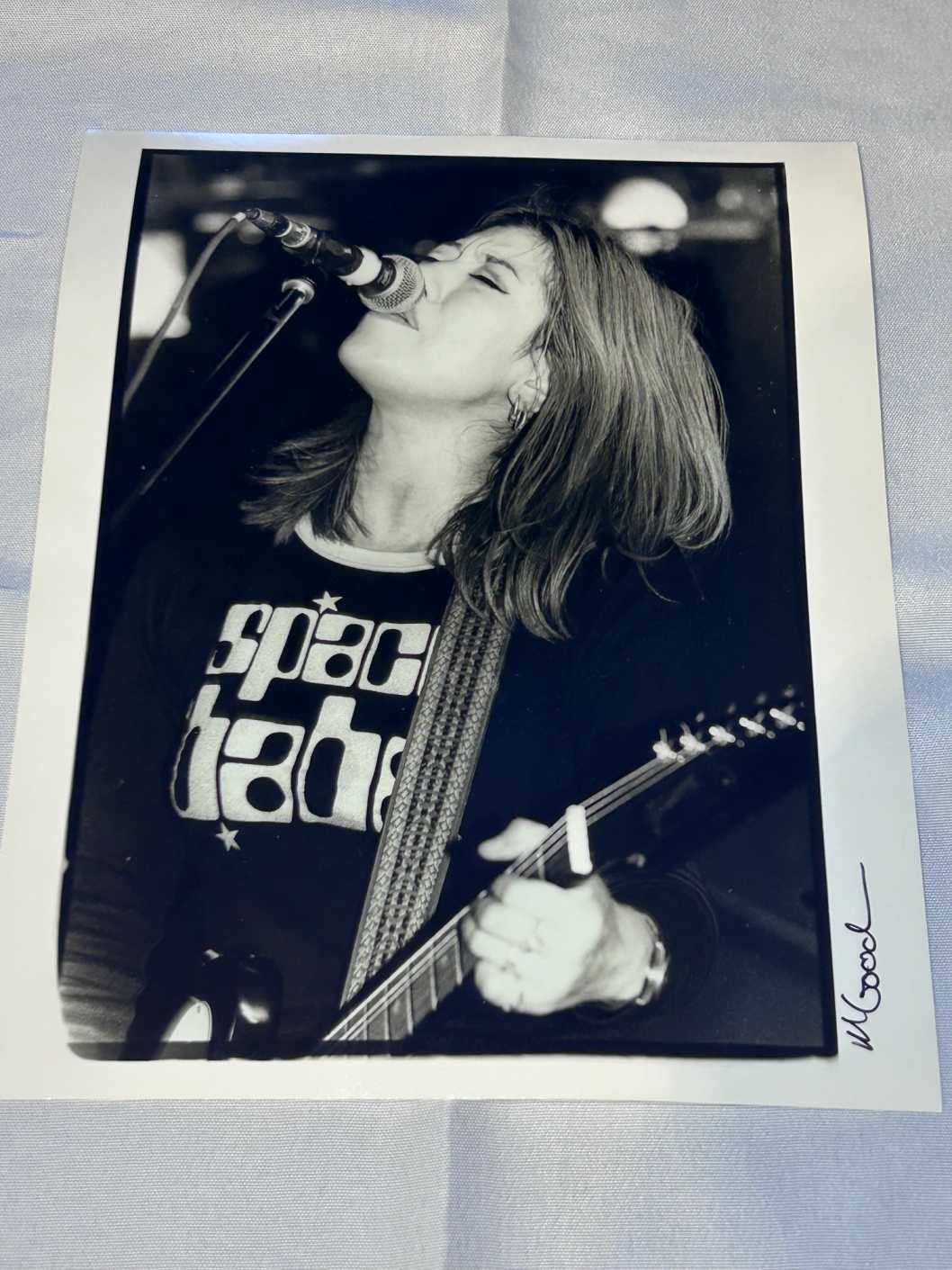 Photo of Lush Singer Miki Berenyi 2 on Archival Paper Signed by Martyn Goodacre Photographer. Genuine.