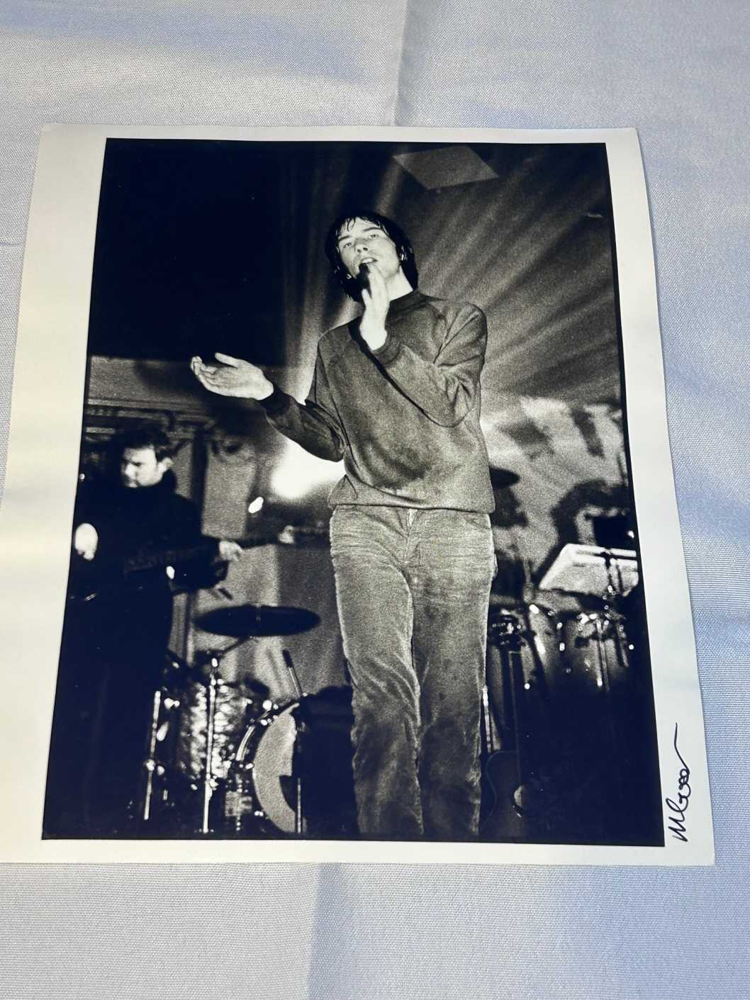 Photo of Bobby Gillespie Primal Scream on Archival Paper Signed by Martyn Goodacre Photographer. Genuine