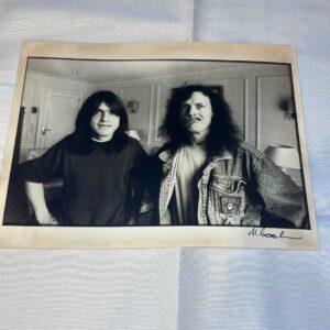 Photo 1 of Angus Young Malcolm Young AC/DC 1992 on Archival Paper Signed by Martyn Goodacre Photographer. Genuine