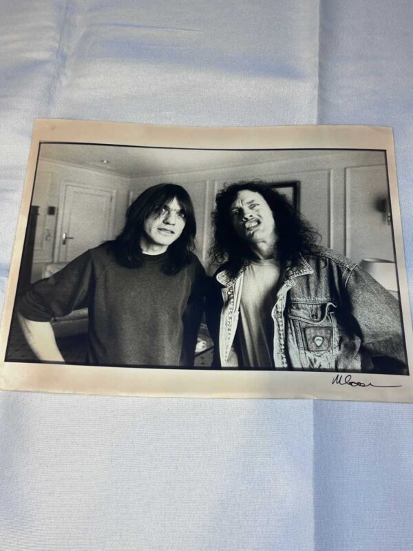 Photo 2 of Angus Young Malcolm Young AC/DC 1992 on Archival Paper Signed by Martyn Goodacre Photographer. Genuine