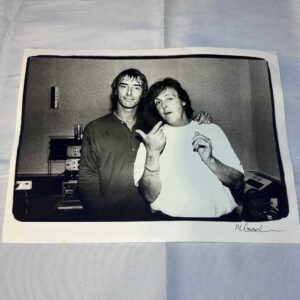 Large Photo of Paul Weller Paul McCartney on Archival Paper Signed by Martyn Goodacre Photographer. Genuine