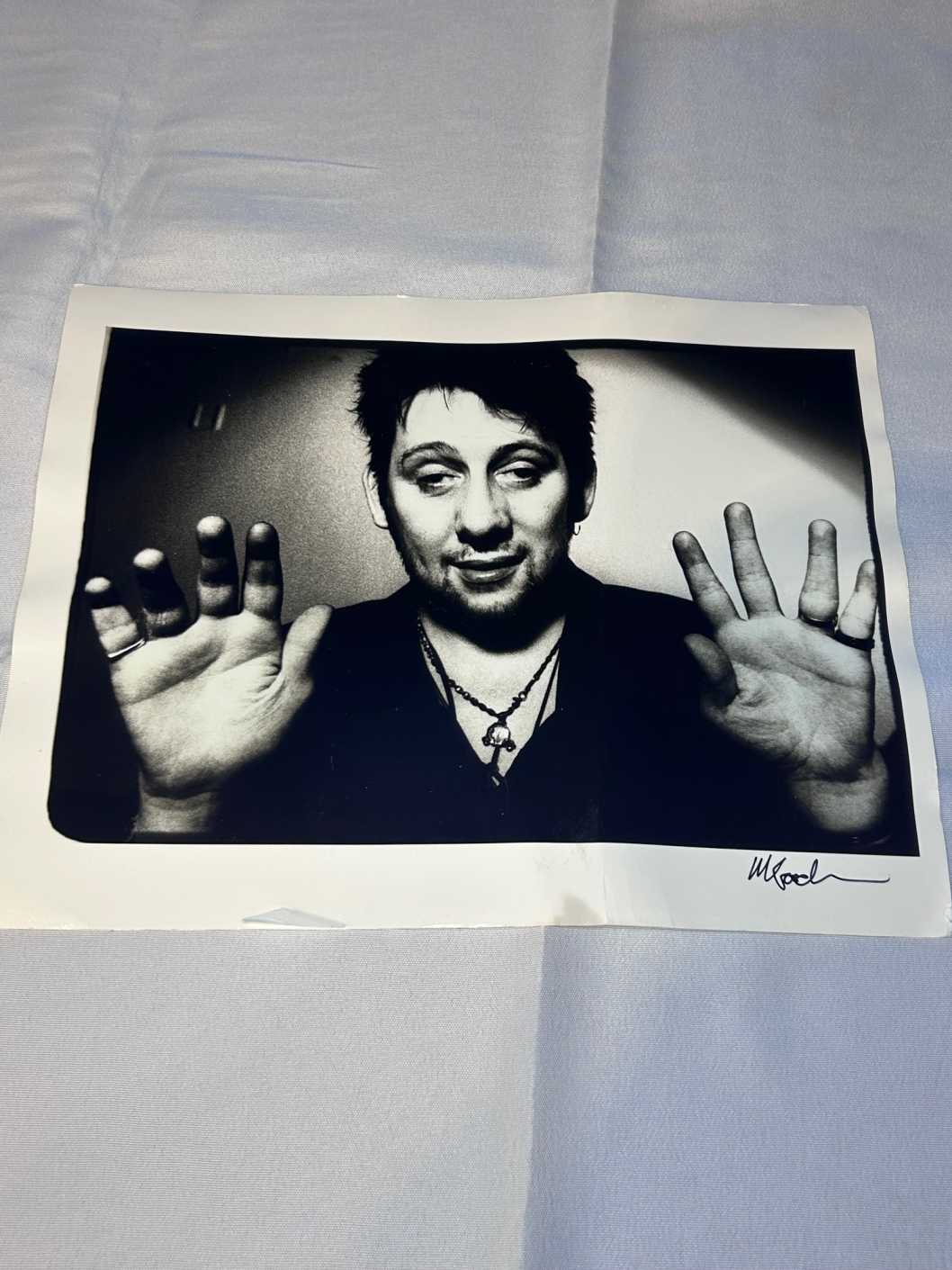 Large Photo 1 of Shane McGowan The Pogues on Archival Paper Signed by Martyn Goodacre Photographer. Genuine
