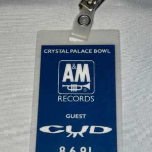 CUD Guest Tour Pass 8/8/1991 A&M Records Crystal Palace Bowl