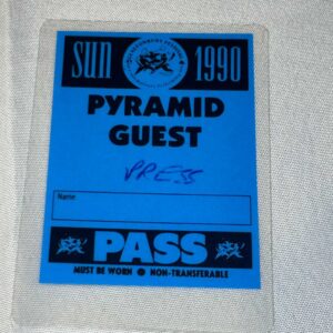 Glastonbury Festival 1990 Pyramid Stage Pass Guest Genuine Rare