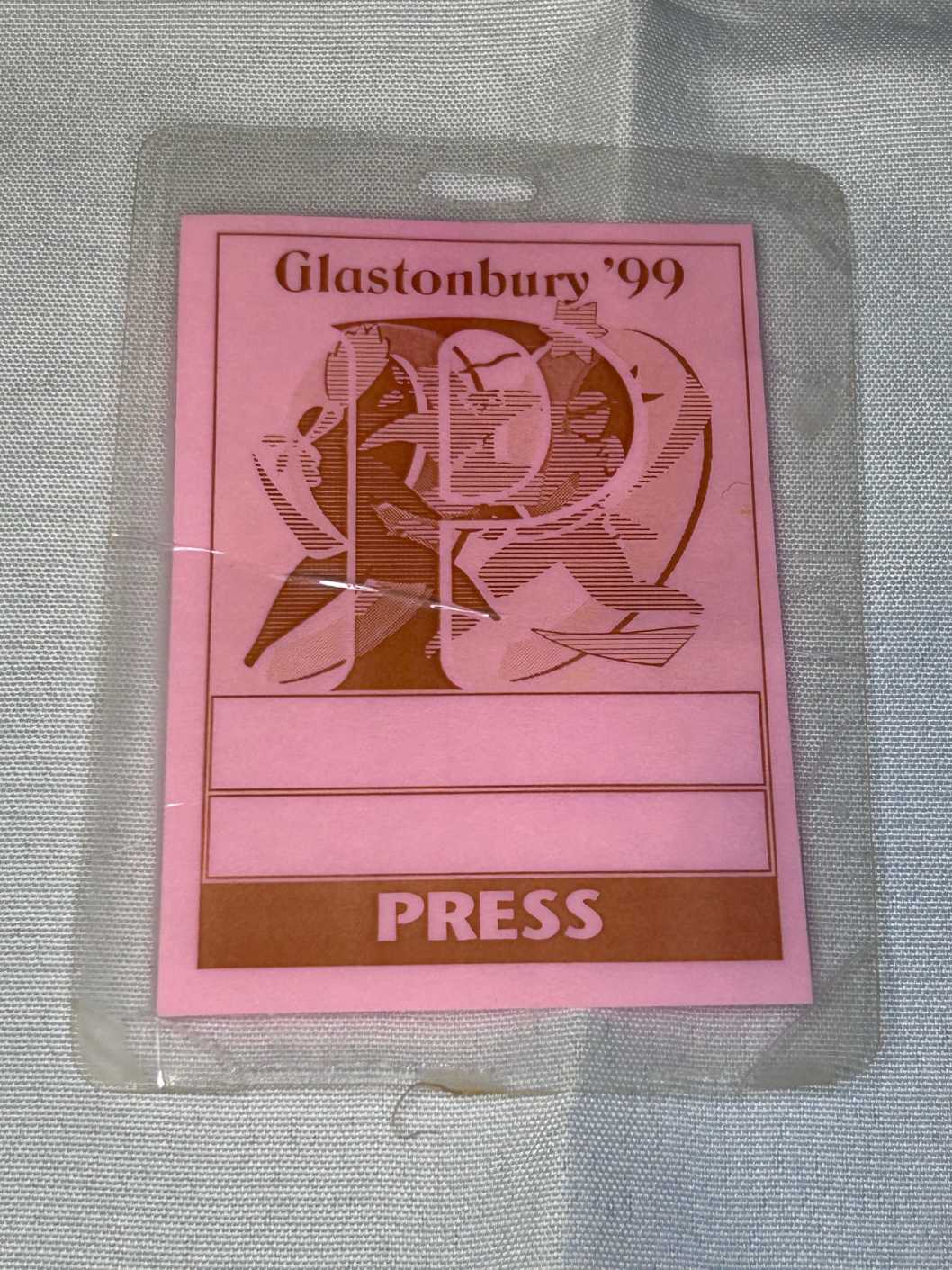 Glastonbury 1999 Press Pass Genuine Rare