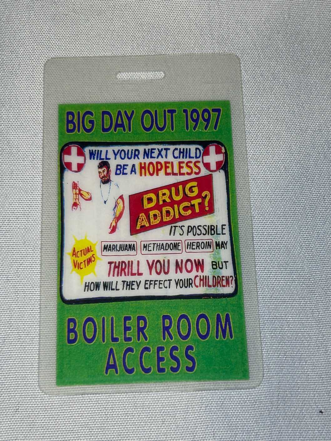 Big Day Out 1997 Pass Genuine