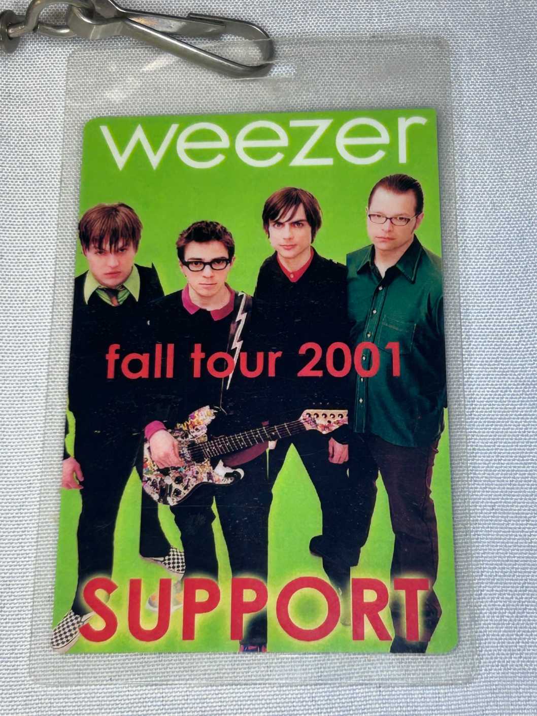Weezer Fall Tour 2001 Pass Genuine