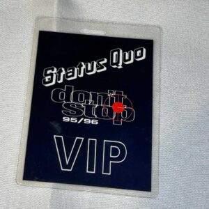 Status Quo Don't Stop 1995/1996 VIP Tour Pass Genuine Rare