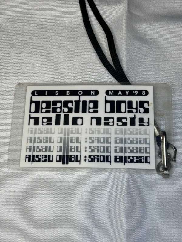 Beastie Boys Tour Pass May 1998 Lisbon Genuine Rare