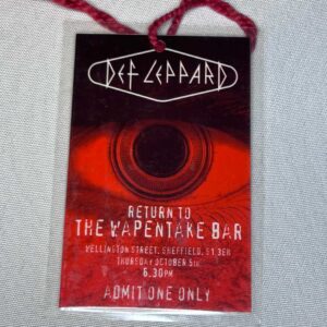 Def Leppard Party Pass Genuine