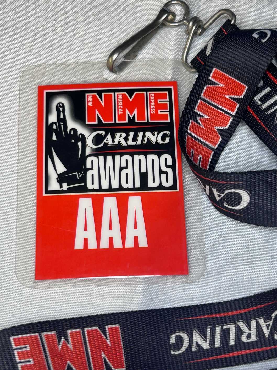 NME Carling Awards AAA Pass Genuine Rare
