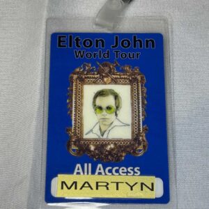 Elton John AAA World Tour Pass Genuine Rare