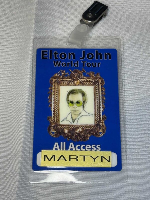 Elton John AAA World Tour Pass Genuine Rare