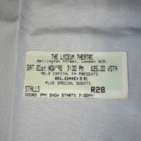 Blondie Ticket Stub 21st Nov 1998 Lyceum Genuine - Image 2
