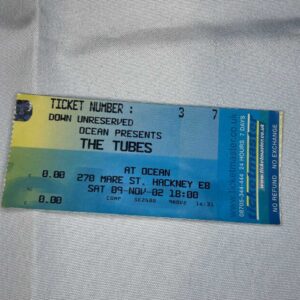 The Tubes Ticket Stub 9th November 2002