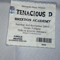 Tenacious D Ticket Stub 3rd November 2002 Brixton - Image 2