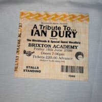 Ian Dury Tribute Ticket Stub #1 Brixton 16th June 2000 - Image 2