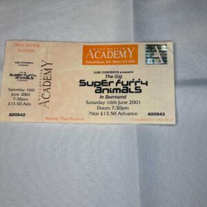Super Furry Animals Ticket Stub Manchester Academy 16th June 2001