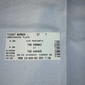 The Donnas Ticket Stub Garage 19th August 2002