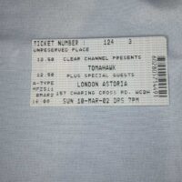Tomahawk Ticket Stub Astoria 10th March 2002 - Image 2