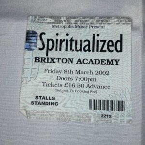 Spiritualized Ticket Stub Brixton 8th March 2002