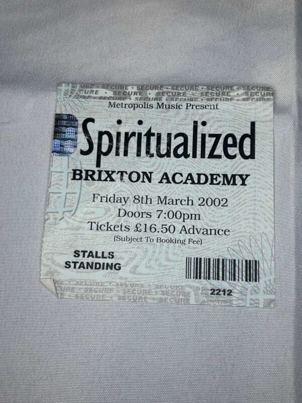 Spiritualized Ticket Stub Brixton 8th March 2002