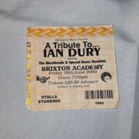 Tribute to Ian Dury Ticket Stub 3 Brixton 16th June 2000 - Image 2