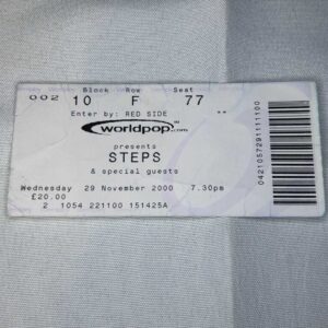 Steps Ticket Stub 29th November 2000 Wembley