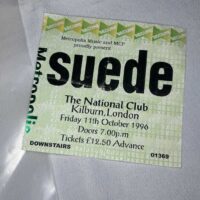 Suede Ticket Stub Kilburn 11th October 1996 - Image 2