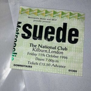 Suede Ticket Stub Kilburn 11th October 1996