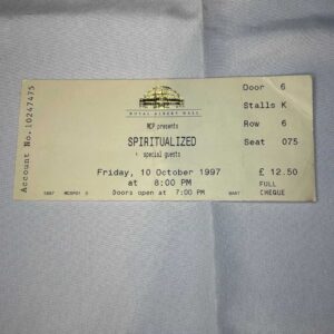 Spiritualized Ticket Stub 10th October 1997