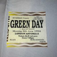 Green Day Ticket Stub Astoria 6th June 1994 - Image 2