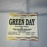 Green Day Ticket Stub October 1994 Astoria - Image 2