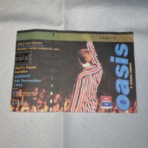Oasis Ticket Stub Earle Court 5th November 1995 Genuine