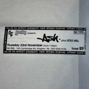 Ash Ticket Stub Kingston November 23 2000 The Peel