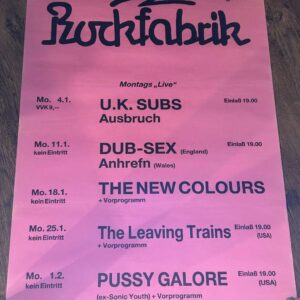 Rockfabrik UK Subs Poster Anhrefn Dub-Sex 85cm x 62cm