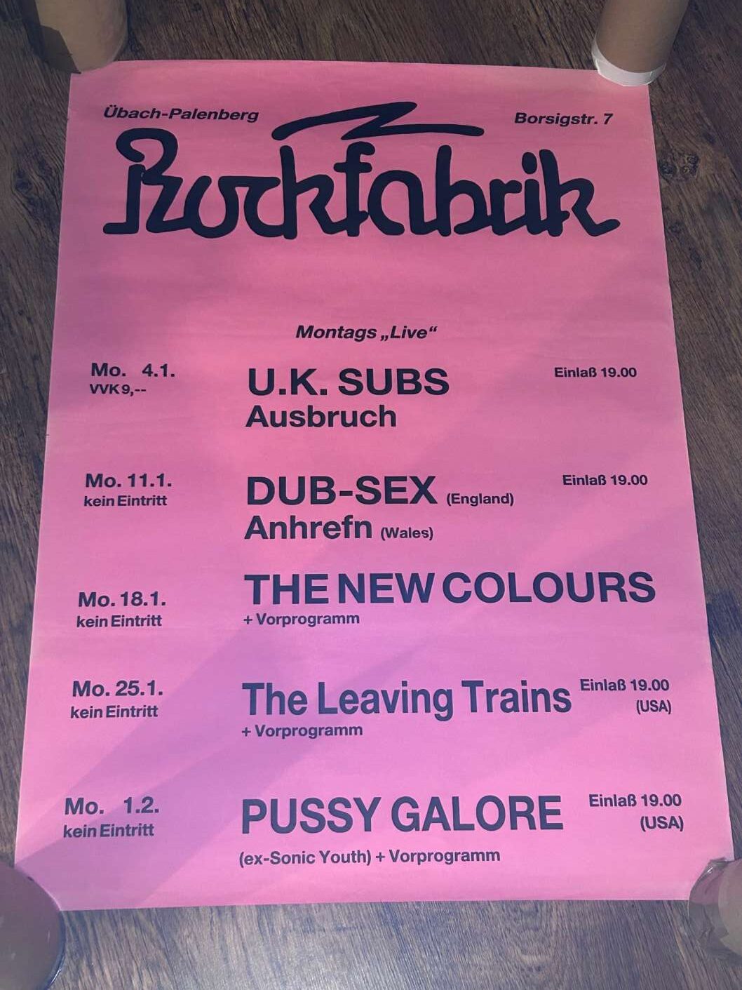 Rockfabrik UK Subs Poster Anhrefn Dub-Sex 85cm x 62cm