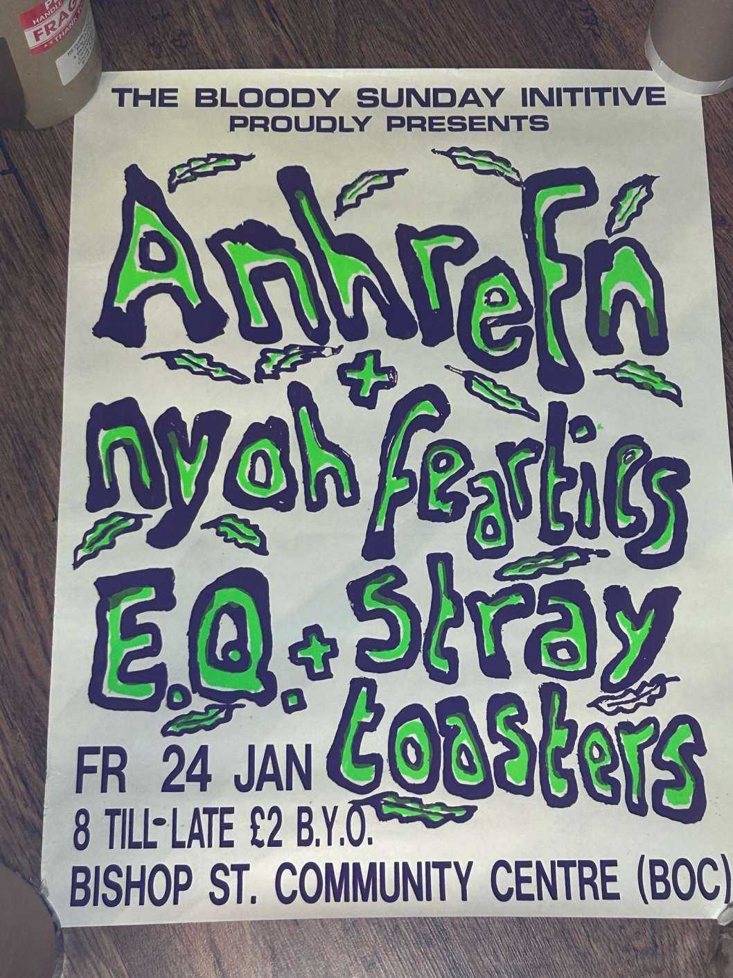 Anhrefn Jamie Reid Poster from 1992. Genuine. Rare