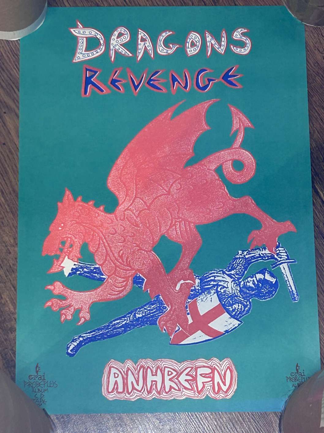 Dragons Revenge Anhrefn Poster NM Jamie Reid