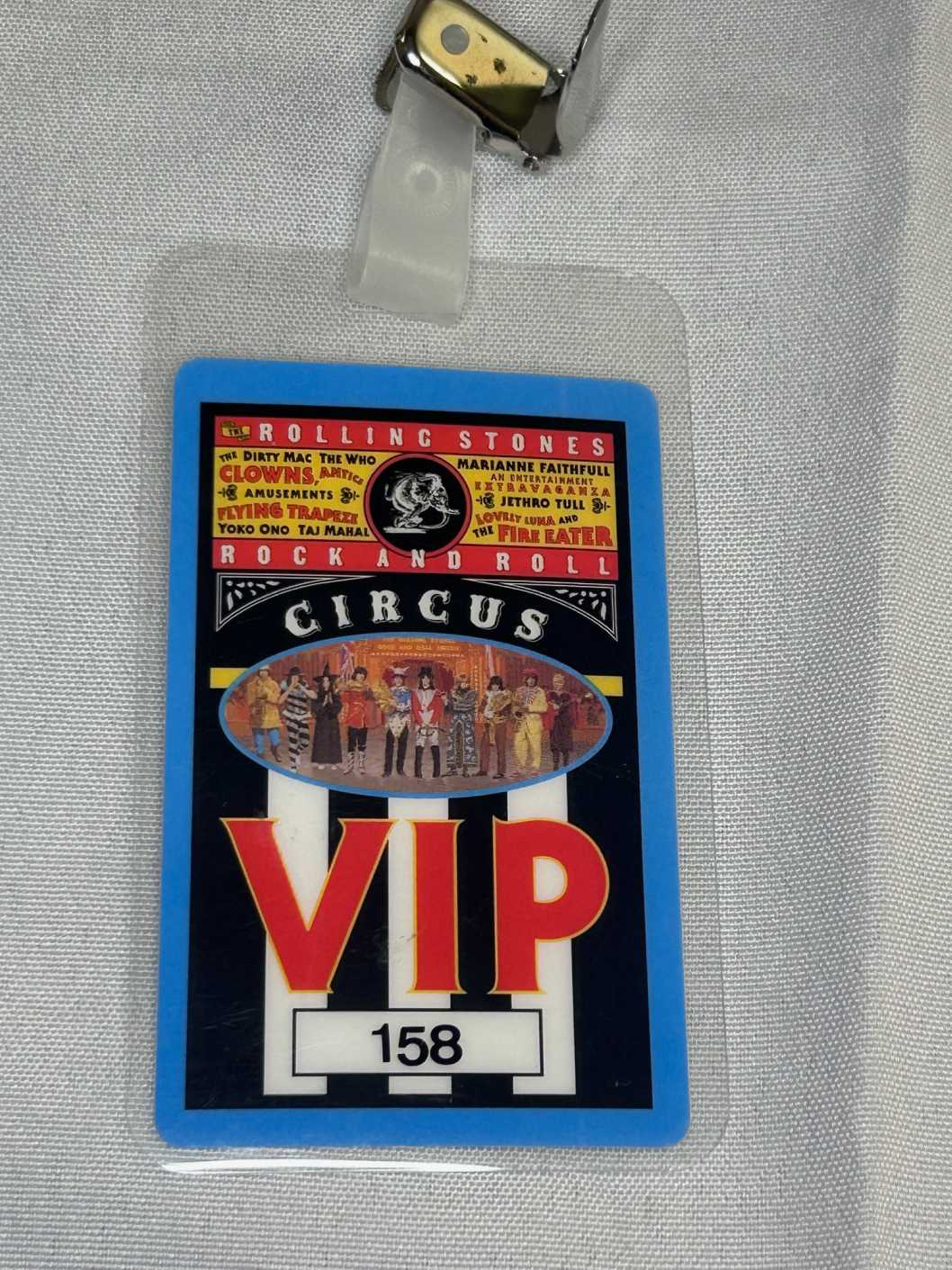 Rolling Stones VIP Circus Tour Pass 1996