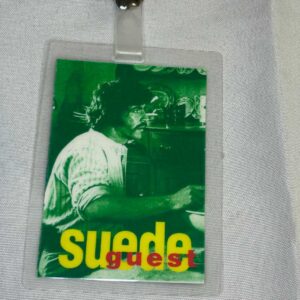 Suede Backstage Guest Pass Vintage Collectible 76mm x 106mm