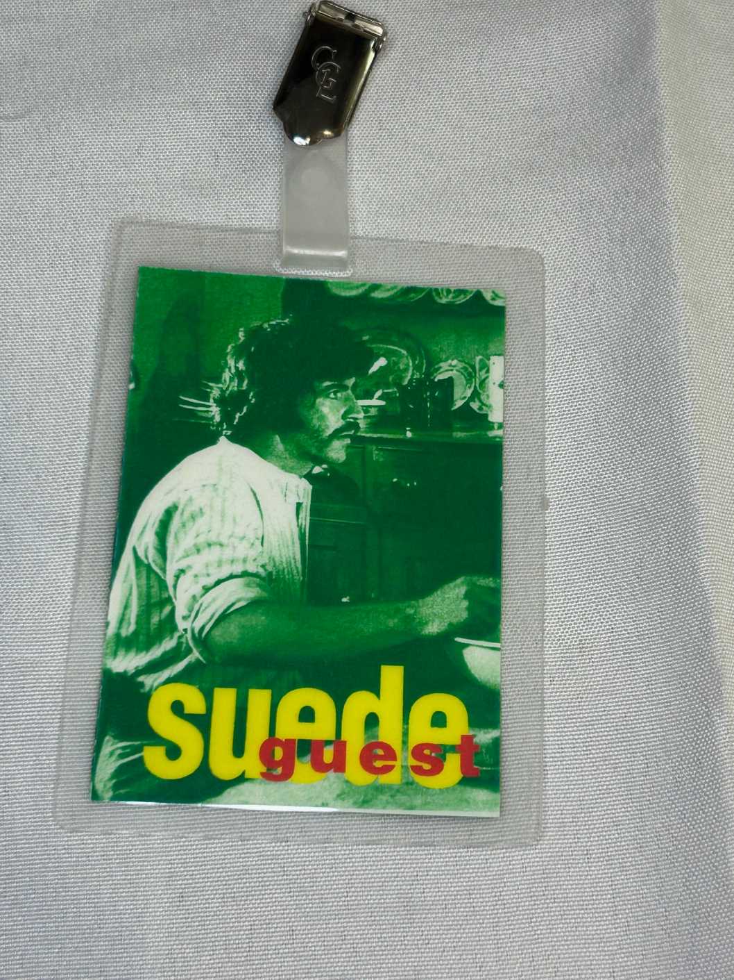 Suede Backstage Guest Pass Vintage Collectible 76mm x 106mm